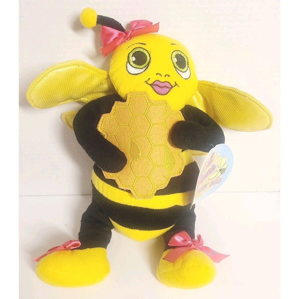 Li'l Bees Honey Bee Plush 13" Sugar Loaf Coinstar Collectible Bee Doll Honeycomb